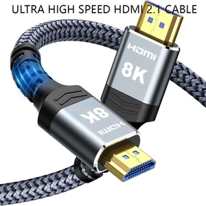Ultra High Speed HDMI 2.1 Cable 48Gbps for PS5/Xbox X Lot 8K@60/4K@120 - Picture 1 of 10
