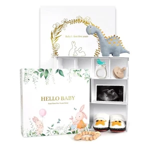 Baby Keepsake Box with Baby Memory Book-Baby Boy,Girl Timeless for Baby Shower - Picture 1 of 6
