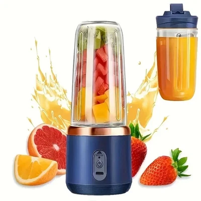Mini Frullatore Portatile  con 2 Tazze per Smoothie Ricaricabile Batteria 1500mA - Immagine 1 di 4