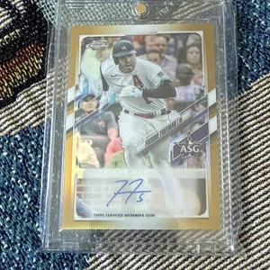 Freddie Freeman 2021 Topps Chrome Update All Star Refractor Gold Auto #4/50 SP - Picture 1 of 3