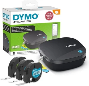 DYMO LetraTag 200B Bluetooth Compacto Etiqueta Fabricante Paquete Value, Inalámbrico Negro - Imagen 1 de 9