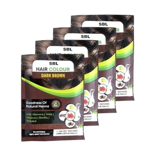 SBL Dark Brown Hair Color, 20GM (Pack of 4) - Picture 1 of 4