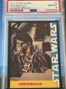 1977 Star Wars Wonder Bread #9 Chewbacca PSA 8 NM-MT - Picture 1 of 2