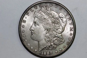 1889-P Morgan 90% Silver Dollar Grades About Uncirculated (MDX4506) - Picture 1 of 4