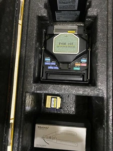 Fujikura FSM-16S Optical SMF Fiber Fusion Splicer Battery Cleaver Low Arc Count - Picture 1 of 13