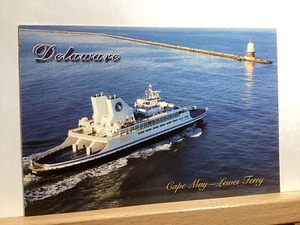 Cape May-Lewes Ferry, Delaware Bay: - Vintage Postcard - Picture 1 of 3