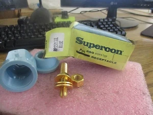 Supercon/Superior Elektrik: RP250GBL (Blau) Teststecker Steckverbinder. Neu Alt - Picture 1 of 1