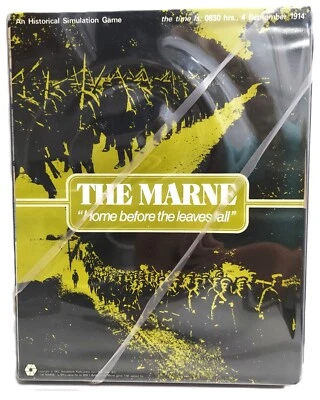 RARE SPI 1972 THE MARNE HOME BEFORE LEAVES FALL WAR GAME COMPLETE FLATPACK TRAY - Image 1 of 4