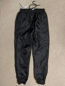 New! KARL KANI Track Warm Up Pants Mens (LARGE, -FITS MEDIUM) Black Joggers slim - Picture 1 of 15