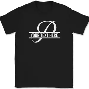 T-shirt personalizzata Letter P Monogram Your Text Here personalizza famiglia - Foto 1 di 10