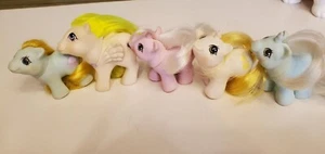 My Little Pony G1 Baby Ponies. Jabber, Sniffles, Surprise, Jangle, & Rattles - Picture 1 of 14