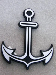 3d Aufkleber Anker Klebeschild Schild Kunststoff - Picture 1 of 2