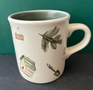 Pfaltzgraff NATUREWOOD Pattern Design Coffee Mug Tea Cup 12oz Gardening Theme - Picture 1 of 4