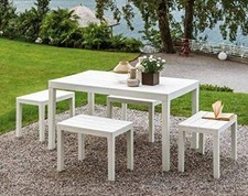 ✅ Tavolo da Giardino Veranda Resistente Solido per Esterno Interno Rettangolare