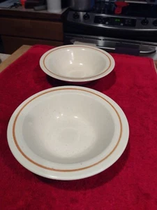 2 Vintage Andre Ponche Decostone 6.75 " Salad bowls~ Beautiful! - Picture 1 of 4