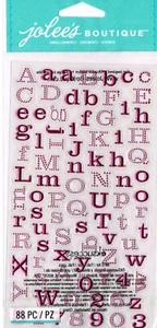 Jolee's Boutique 3-D stickers PINK MINI FOIL ALPHABET 84498 Fast FREE Ship! - Picture 1 of 1