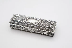 Antique Silver Trinket Jewellery Box Hallmarked Chester 1901 - Picture 1 of 13