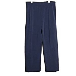 A New Day Pull-On Knit Pants Women's 2XL Navy Blue Elastic Waist Pockets NWT - Picture 1 of 10