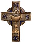 ND Great Britain Thomas Fattorini, Bolton Adoro Te Devote Religious Cross Badge