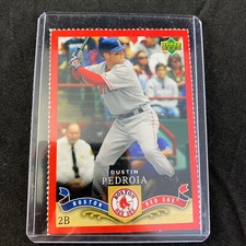 DUSTIN PEDROIA 2007 Upper Deck PROMO Boston Globe #18 Red Sox '07 Card*