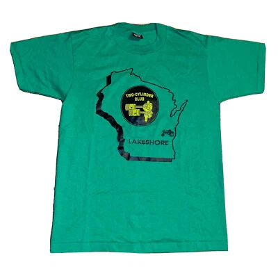 Vintage Lakeshore Two Cylinder Club Tractor Farm Wisconsin T-Shirt Size Medium - Image 1 of 4