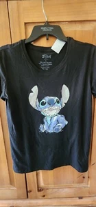 Disney T Shirt Stitch Cartoon Character Graphic Tee Top Short Sleeve Youth L Z - Picture 1 of 5