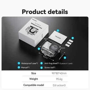 Custodia impermeabile 45M custodia subacquea per DJI OSMO Action 3 4 hold - Foto 1 di 7
