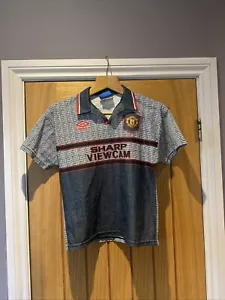 manchester united away shirt 1995/96 youths - Picture 1 of 2