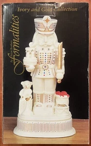 Ivory & Gold Nutcracker Figurine With Music - Picture 1 of 6