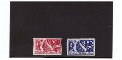 FRANCE 1936 SC.319 MH AND 320 MNH ALLEGORY OF EXPOSTION HIGH VALUES OF SET PG2 - Image 1 of 2