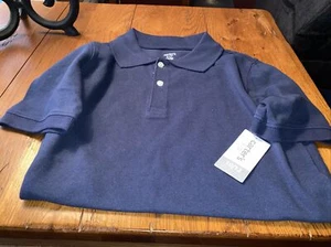 NWT New Carter’s Kids Boys Navy Blue Short Sleeve Polo Shirt Size 10/12 - Picture 1 of 2