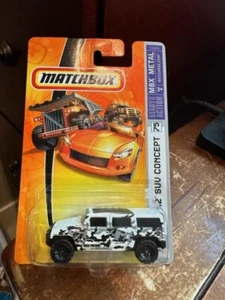 2007 Matchbox MBX Metal Hummer H2 SUV Concept #75 White - Picture 1 of 1