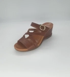 9461 Dansko Ana Glazed Kid Leather Brown Tan Size 37 - Picture 1 of 7