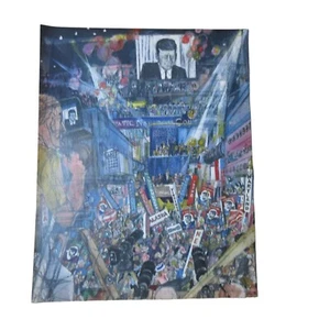 Reloj JFK 1960 Dibujo de la Convención Demócrata/Elgin - Anuncio impreso vintage - Imagen 1 de 4