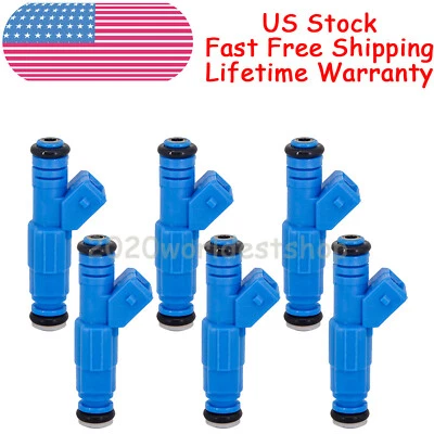 Juego de 6 inyectores de combustible para Ford Mustang 1996-98 3,8 L actualización 0280150710 F47E-A2E  Foto 1 de 4