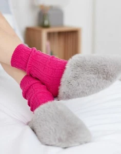 JOULES HAUSSCHUHE Kunstfell kuschelig grau Pantoletten SMALL UK 3 4 36 37 NEU MIT ETIKETT NEU UVP29,95€ - Bild 1 von 6