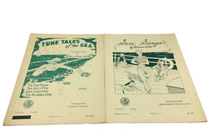Lotto 2 Spartiti Vintage - Tune Tales of the Sea & Sea Songs Nautica - Foto 1 di 7