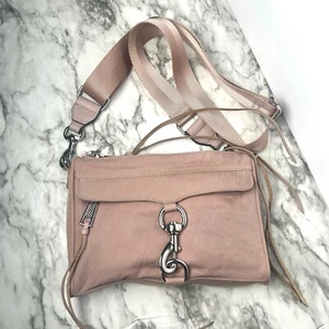 Rebecca Minkoff Nylon Mini Mac Vintage Rosa Cartera Bandolera Hombro - Imagen 1 de 6