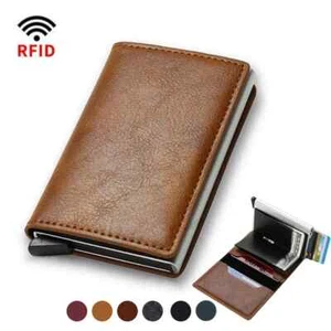 Protection RFID NFC carte bancaire Housse Etui Porte-Monnaie Portefeuille CB - Foto 1 di 31