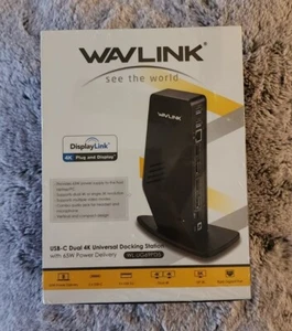 ¡NUEVO! Estación de acoplamiento universal genuina WAVLINK USB-C doble 4K WL-UG69PD5. ¡SELLADO! - Imagen 1 de 6