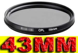 43MM CPL CIRCULAR POLARIZER FILTER FILTRO POLARIZZATORE CIRCOLARE PRO ULTRA SLIM - Zdjęcie 1 z 10