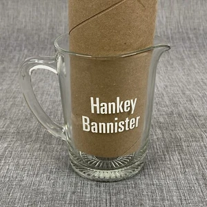 Vintage Hankey Bannister Scotch Whisky Glass Pitcher Pub Jug Advertising Barware - Picture 1 of 10