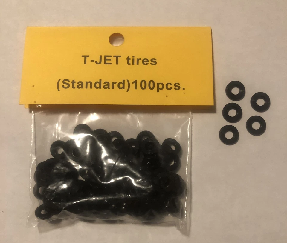 AURORA SLOT CAR T-JET NEUMÁTICOS COMPUESTOS SILICONA BOLSA DELGADA 100 PIEZAS Foto 1 de 1