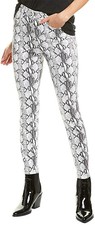 Frame Denim NWT $225 Ali High Rise Cigarette Jeans Python Print Size 25