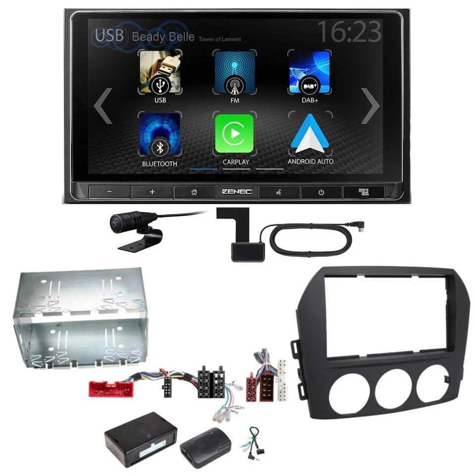 ZENEC Z-N538 Android Auto CarPlay DAB+ Einbauset für Mazda MX-5 NC FL - Bild 1 von 1