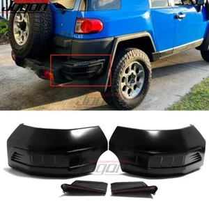 For Toyota FJ Cruiser 2007-2023 4 Door ABS Black Rear Corner Bumper End Cap SET - Picture 1 of 11