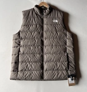 The North Face Aconcagua 3 Down Puffer Vest Men Extra Large Flacon Brown New - Picture 1 of 15