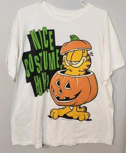 Vintage Garfield Halloween T-shirt " Nice Costume Huh?" Large Single Stitch... - Picture 1 of 9