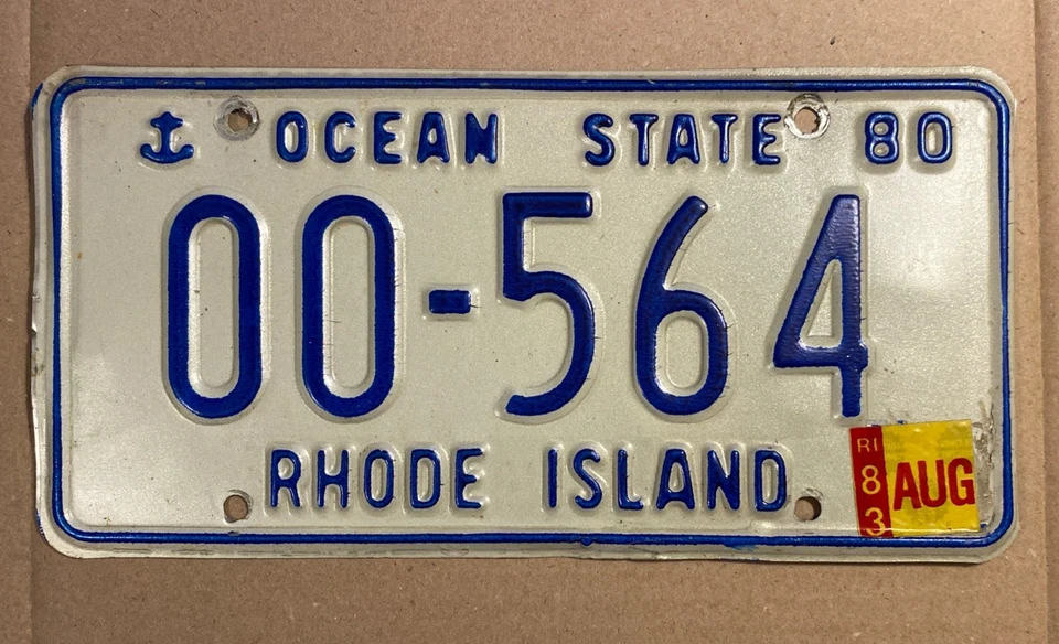 Placa de licença 1983 RHODE ISLAND personalizada/vaidade OO-564 - Imagem 1 de 1