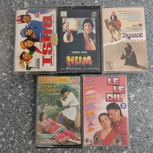 5 Rare Indian Music EMI HMV Bollywood Cassette  Tapes Lot Mix Music Tested - Picture 1 of 2